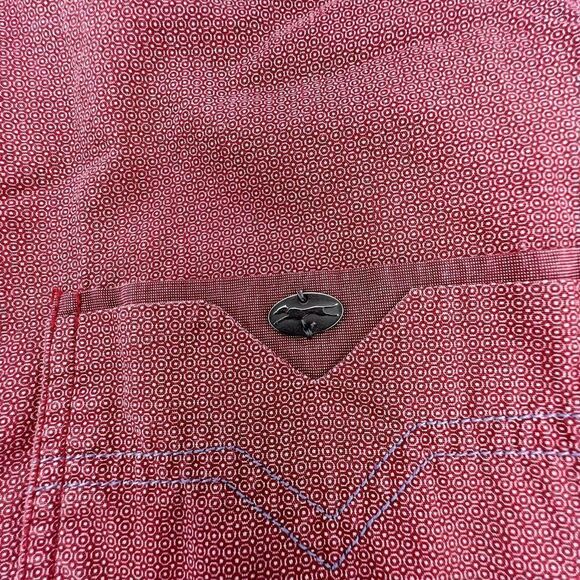 Engbers Slim Fit Red Short Sleeve Shirt Size 2XL 100% Cotton - Picture 3 of 7